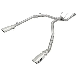 aFe MACHForce XP SS DPF-Back Exhaust (REAR): Ram 1500 3.0L EcoDiesel (11-24) w/ Polished Tips