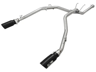 aFe MACHForce XP SS DPF-Back Exhaust (REAR): Ram 1500 3.0L EcoDiesel (11-24) w/ Black Tips