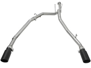 aFe MACHForce XP SS DPF-Back Exhaust (REAR): Ram 1500 3.0L EcoDiesel (11-24) w/ Black Tips