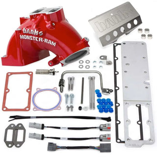 Banks Monster-Ram Intake System Red (F&R): RAM 2500/3500 2013-2018 6.7L Cummins