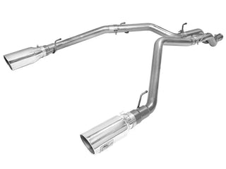 aFe MACHForce XP 3in SS DPF-Back Exhaust (REAR): Ram 1500 3.0L EcoDiesel (11-24) w/ 6in Polished Tips
