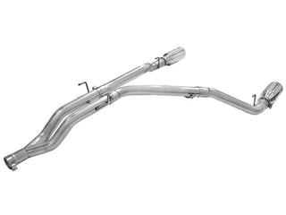 aFe MACHForce XP 3in SS DPF-Back Exhaust (REAR): Ram 1500 3.0L EcoDiesel (11-24) w/ 6in Polished Tips
