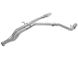 aFe Large Bore-HD 3" 409 SS DPF-Back Exhaust Polished Tips (REAR): RAM 1500 3.0L EcoDiesel 2014-2018
