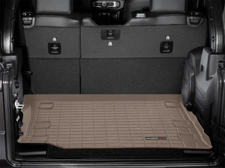 WeatherTech Cargo Liner Tan (REAR): Jeep Wrangler Unlimited JL 2018-2026 Flat Load Floor & Subwoofer