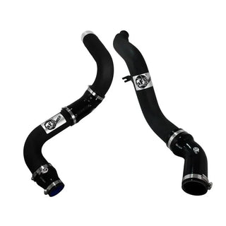 aFe BladeRunner 3in Black Aluminum Hot & Cold Intercooler Tubes: Ram 1500 3.0L EcoDiesel (11-18)