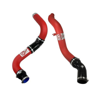 aFe BladeRunner 3in Red Aluminum Hot & Cold Intercooler Tubes: Ram 1500 3.0L EcoDiesel (11-18)
