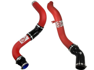 aFe BladeRunner 3in Red Aluminum Hot & Cold Intercooler Tubes: Ram 1500 3.0L EcoDiesel (11-18)