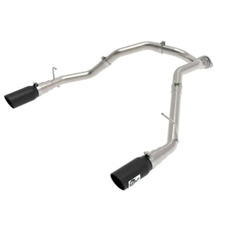 aFe Large Bore-HD 3" 409 SS DPF-Back Exhaust w/ Black Tip: Ram 1500 3.0L (19-24)