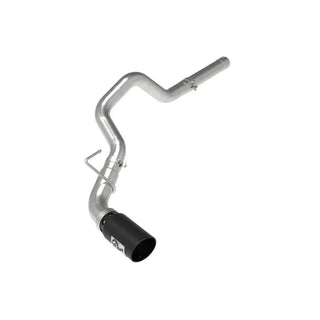 aFe Large Bore-HD 3" 409 SS DPF-Back Exhaust Black Tip (REAR): RAM 1500 3.0L EcoDiesel 2014-2018