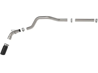 aFe Large Bore-HD 3" 409 SS DPF-Back Exhaust Black Tip (REAR): RAM 1500 3.0L EcoDiesel 2014-2018