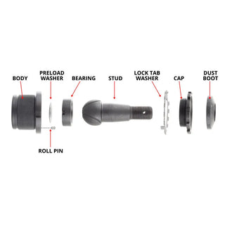 Synergy Knurled Adjustable Ball Joint Kit (FRONT): Fits Ram 1500 / 2500 / 3500 HD 4x4 (02-18)