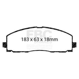 EBC Greenstuff Brake Pads (FRONT): Jeep Gladiator / Wrangler 2.0L/3.0L/3.6L/6.4L 2018 - 2026