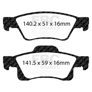 EBC Greenstuff Brake Pads (REAR): Durango / Jeep Grand Cherokee 3.0L/3.6L/5.7L 2011 - 2026