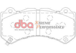 DBA Xtreme Perf Front Brake Pads: Grand Cherokee 2012-21 6.4L / Durango 2018-26 6.4L / Challenger & Charger 2015-20 6.2/6.4L