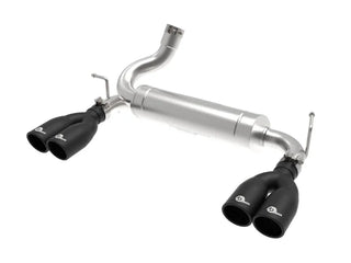 aFe Rebel Series 2.5" Axle-Back Exhaust Black Tips (REAR): Jeep Wrangler JK 2007-2018 3.8/3.6L