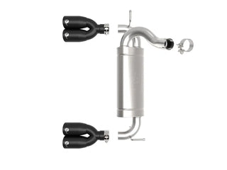 aFe Rebel Series 2.5" Axle-Back Exhaust Black Tips (REAR): Jeep Wrangler JK 2007-2018 3.8/3.6L