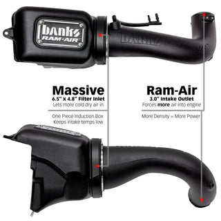 Banks Power Ram-Air Cold Air Intake Dry Filter (FRONT): Jeep Wrangler JL 2018-2023 2.0L