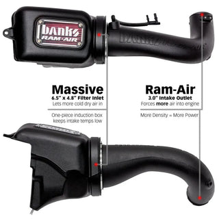 Banks Power Ram-Air Cold Air Intake Oiled Filter (FRONT): Jeep Wrangler JL 2018-2023 2.0L