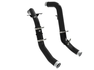 aFe BladeRunner Aluminum Hot & Cold Charge Pipe Kit (Wrinkle Black): Ram 1500 3.0L (19-24)