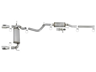 aFe Rebel Series 2.5" Cat-Back Exhaust Polished Tips (REAR): Jeep Wrangler JK 2007-2018 3.8/3.6L
