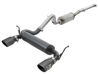 aFe Rebel Series 2.5" Cat-Back Exhaust Black Tips (REAR): Jeep Wrangler JK 2007-2018 3.8/3.6L
