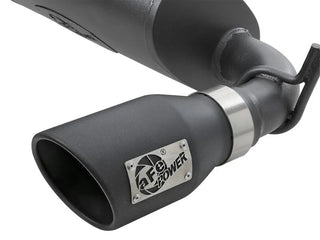 aFe Rebel Series 2.5" Cat-Back Exhaust Black Tips (REAR): Jeep Wrangler JK 2007-2018 3.8/3.6L
