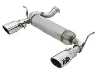 aFe Rebel Series 2.5" Axle-Back Exhaust System Polished Tips (REAR): Jeep Wrangler JK 2007-2018 3.8/3.6L