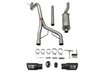 aFe Rebel Series 2.5" Cat-Back Exhaust System Black Tips (REAR): Jeep Wrangler JK 2007-2018 3.8/3.6L