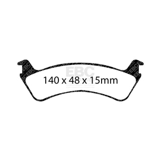 EBC Brake Pads (REAR): Jeep Grand Cherokee 95-98 5.9L/5.2L/4.0L w/ Phenolic Pistons Extra Duty
