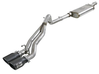 aFe Rebel Series 2.5" Cat-Back Exhaust Black Tips (REAR): Jeep Wrangler JK 3.6/3.8L 2007-18
