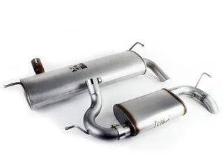 aFe MACH Force-Xp 2.5" Axle-Back Exhaust System Hi-Tuck (REAR): Jeep Wrangler JK 2007-2018 3.8/3.6L