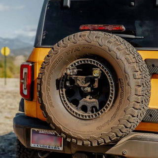 KC HiLiTES Spare Tire Carrier Light Mount (REAR): Jeep Wrangler JL 2018-2026 / Ford Bronco Raptor 2021