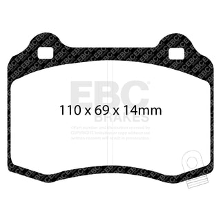 EBC Redstuff Brake Pads (REAR): 300 / Challenger / Charger / Durango / Grand Cherokee / Magnum 6.1L SRT8, 6.4L 392, 6.2L Hellcat & Trackhawk 2005 - 2026