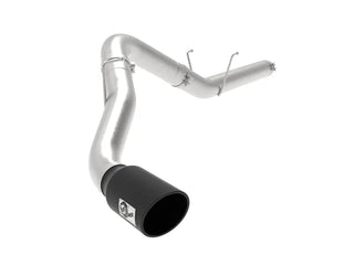 aFe Large Bore-HD 5" 409 SS DPF-Back Exhaust Black Tip (REAR): RAM 2500/3500 2019-2026 6.7L Crew Cab Long Bed