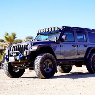 KC HiLiTES 50" Light Bar Windshield Mount Brackets Black (F&R): Jeep Wrangler JL 4xe