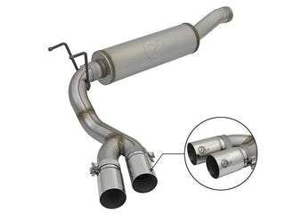 aFe Rebel Series 3.5" 409 SS Cat-Back Exhaust Polished Tips (REAR): RAM 2500 / 3500 2014-2018 6.4L 392 HEMI