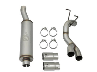 aFe Rebel Series 3.5" 409 SS Cat-Back Exhaust Polished Tips (REAR): RAM 2500 / 3500 2014-2018 6.4L 392 HEMI