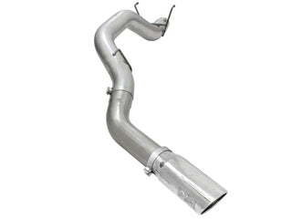 aFe Large Bore-HD 5" 409 SS DPF-Back Exhaust Polished Tip (REAR): RAM 2500/3500 2013-2018 6.7L