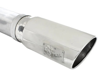 aFe Large Bore-HD 5" 409 SS DPF-Back Exhaust Polished Tip (REAR): RAM 2500/3500 2013-2018 6.7L