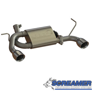 QTP Screamer Axle Back Exhaust Polished Tips (REAR): Jeep Wrangler JK 2007-2018 3.6/3.8L