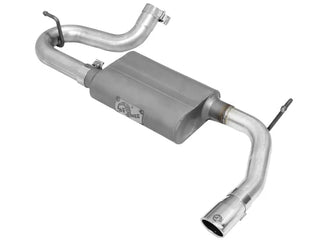 AFE Scorpion 2-1/2" Aluminized Steel Axle-Back Exhaust System (Polished Tip): Jeep Wrangler JK 2007 - 2018 (3.6L & 3.8L V6)