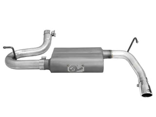 AFE Scorpion 2-1/2" Aluminized Steel Axle-Back Exhaust System (Polished Tip): Jeep Wrangler JK 2007 - 2018 (3.6L & 3.8L V6)