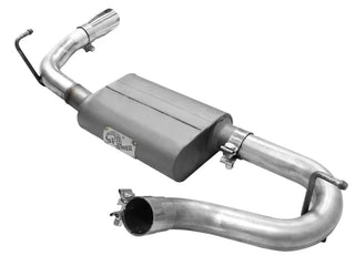 AFE Scorpion 2-1/2" Aluminized Steel Axle-Back Exhaust System (Polished Tip): Jeep Wrangler JK 2007 - 2018 (3.6L & 3.8L V6)