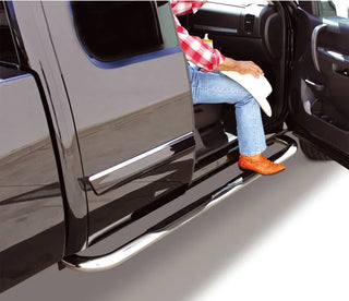 Go Rhino 4000 Series 3" Round Tube Side Steps - Cab Length: Fits Dodge / Ram 2500 & 3500 (02-26)