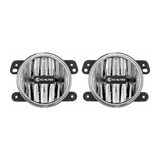 KC HiLiTES 4" Gravity LED G4 SAE Fog Lights (F&R): Jeep Wrangler JK 2010-2018