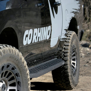 Go Rhino RB20 Complete Running Board Kit: Dodge Ram 1500 / 1500 Classic (11-24) w/ Brackets - Black