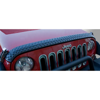 Rugged Ridge Hood Shield (Black Thermoplastic) (FRONT): Jeep Wrangler JK 2007-2018