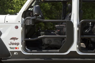 Rugged Ridge Front Fortis Tube Doors with Mirrors (PAIR): Jeep Wrangler JL / Gladiator JT 2018-26 / 20-24