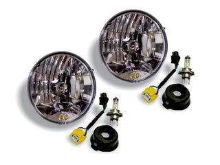 KC HiLiTES 7" H4 DOT Halogen Headlights (F&R): Jeep Wrangler JK 2007-2018