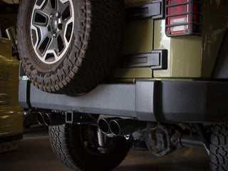 aFe Vulcan Series Cat-Back Exhaust Quad Black Tips (REAR): Jeep Wrangler JK 2007-2018 3.8/3.6L